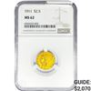 Image 1 : 1911 $2.50 Gold Quarter Eagle NGC MS62