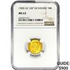 Image 1 : 1900 .1296oz. Gold HC VBP Denmark 10 Kroner NGC MS