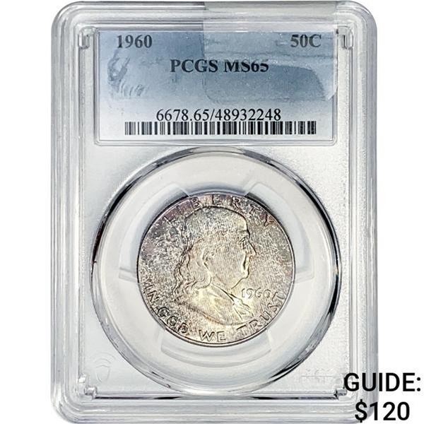 1960 Franklin Half Dollar PCGS MS65