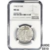 Image 1 : 1942-D Walking Liberty Half Dollar NGC MS66