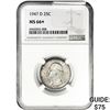 Image 1 : 1947-D Washington Silver Quarter NGC MS66+