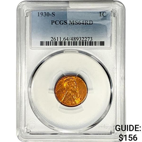 1930-S Wheat Cent PCGS MS64 RD