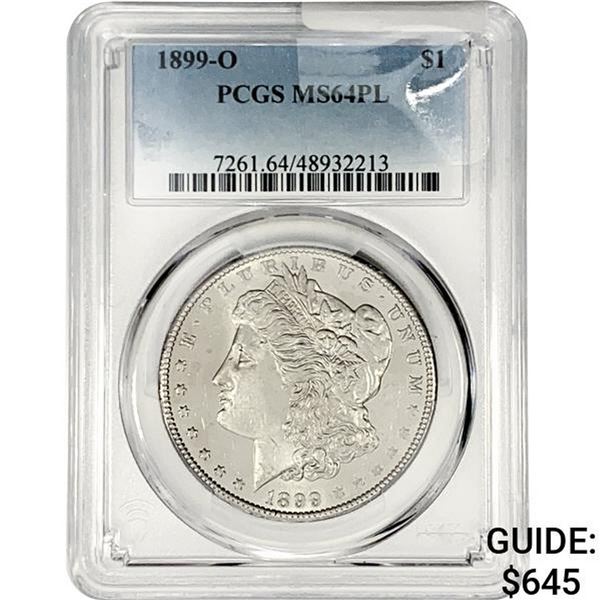 1899-O Morgan Silver Dollar PCGS MS64 PL