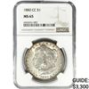Image 1 : 1880-CC Morgan Silver Dollar NGC MS65