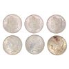 Image 1 : 1878-1899 UNC Morgan Silver Dollars [6 Coins]