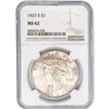 Image 1 : 1927-S Silver Peace Dollar NGC MS62