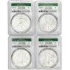 Image 1 : 2020-(P) US Silver Eagles [4 Coins] PCGS MS69