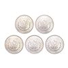Image 2 : 1885-1921 UNC Morgan Silver Dollars [5 Coins]