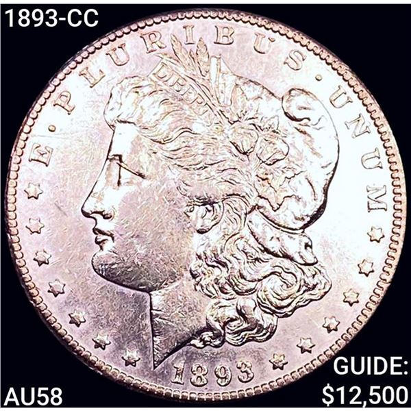1893-CC Morgan Silver Dollar CHOICE AU