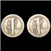 Image 2 : [2] Mercury Silver Dimes [1921, 1921-D] NICELY CIR