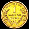 Image 2 : 1849 Rare Gold Dollar CLOSELY UNCIRCULATED