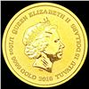 Image 1 : 2016 Tuvalu 1/10oz Gold $15 GEM PROOF
