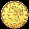 Image 1 : 1857 $2.50 Gold Quarter Eagle CLOSELY UNCIRCULATED