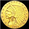 Image 1 : 1911 $2.50 Gold Quarter Eagle UNCIRCULATED
