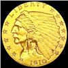 Image 1 : 1910 $2.50 Gold Quarter Eagle CLOSELY UNCIRCULATED