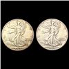 Image 1 : [2] Walking Half Dollars [1935, 1945-D] CLOSELY UN