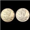 Image 1 : [2] Walking Half Dollars [1935, 1945-D] CLOSELY UN