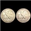 Image 2 : [2] Walking Half Dollars [1935, 1945-D] CLOSELY UN
