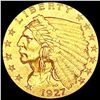 Image 1 : 1927 $2.50 Gold Quarter Eagle CLOSELY UNCIRCULATED