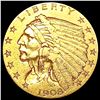 Image 1 : 1908 $2.50 Gold Quarter Eagle CLOSELY UNCIRCULATED