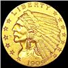 Image 1 : 1909 $2.50 Gold Quarter Eagle CLOSELY UNCIRCULATED