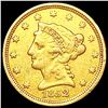 Image 1 : 1852 $2.50 Gold Quarter Eagle CLOSELY UNCIRCULATED