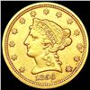 Image 1 : 1856 $2.50 Gold Quarter Eagle CLOSELY UNCIRCULATED