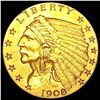 Image 1 : 1908 $2.50 Gold Quarter Eagle CLOSELY UNCIRCULATED