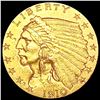 Image 1 : 1910 $2.50 Gold Quarter Eagle CLOSELY UNCIRCULATED