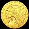 Image 1 : 1908 $2.50 Gold Quarter Eagle CLOSELY UNCIRCULATED