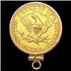 Image 2 : 1881 US Gold $5 Eagle w/ 14K Gold Bezel CLOSELY UN