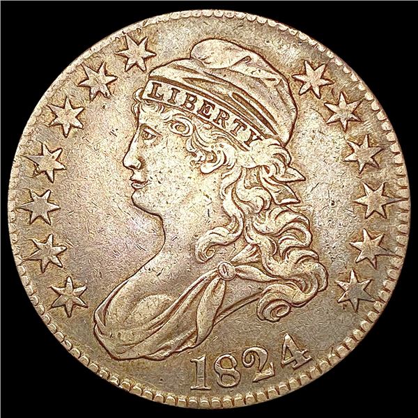 1824 Capped Bust Half Dollar LIGHTLY CIRCULATED