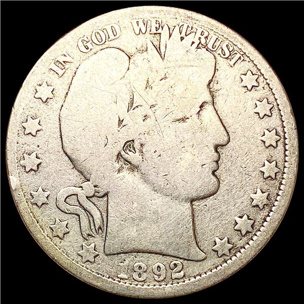 1892-O Barber Half Dollar NICELY CIRCULATED