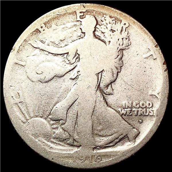 1916-D Walking Liberty Half Dollar NICELY CIRCULAT