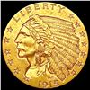 Image 1 : 1915 $2.50 Gold Quarter Eagle CHOICE AU