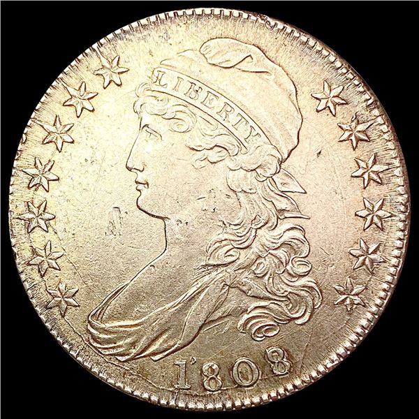 1808 Capped Bust Half Dollar CLOSELY UNCIRCULATED