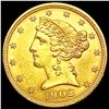 Image 1 : 1902 $5 Gold Half Eagle UNCIRCULATED