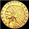 Image 1 : 1914-D $2.50 Gold Quarter Eagle CLOSELY UNCIRCULAT