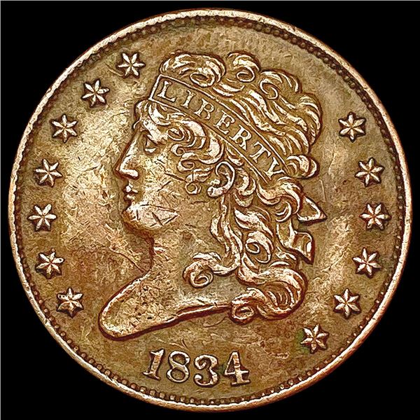 1834 Classic Head Half Cent CLOSELY UNCIRCULATED