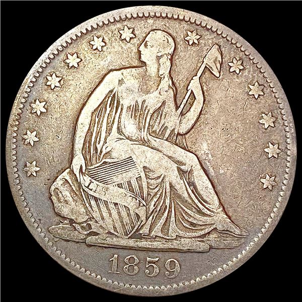 1859-O Seated Liberty Half Dollar LIGHTLY CIRCULAT
