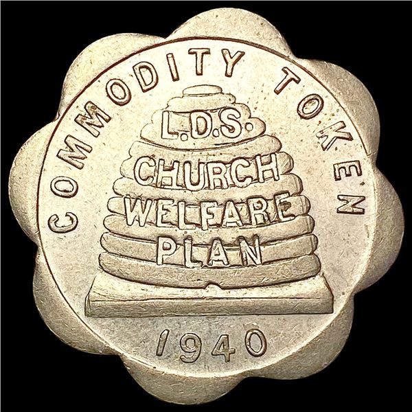 1940 L.D.S. 50 Cent Church Token CLOSELY UNCIRCULA