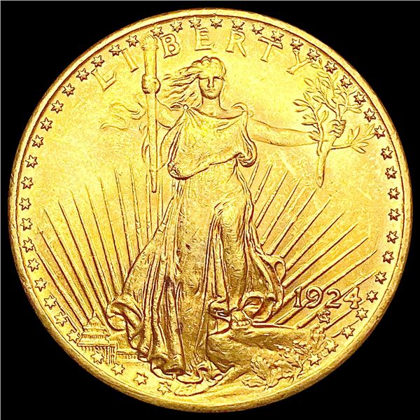 1924 $20 Gold Double Eagle CLOSELY UNCIRCULATED