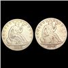 Image 1 : [2] Seated Liberty Half Dollars [1847-O, 1858-O LI