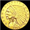 Image 1 : 1914 $2.50 Gold Quarter Eagle CLOSELY UNCIRCULATED