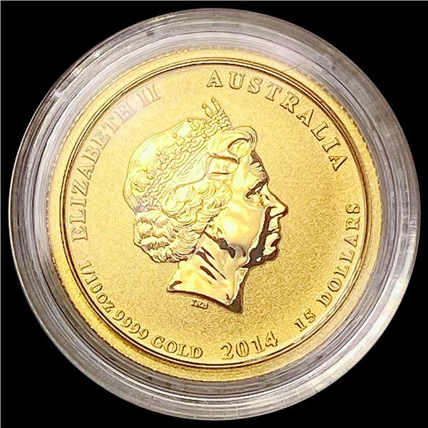 2014 Australia 1/10oz Gold $15 GEM PROOF