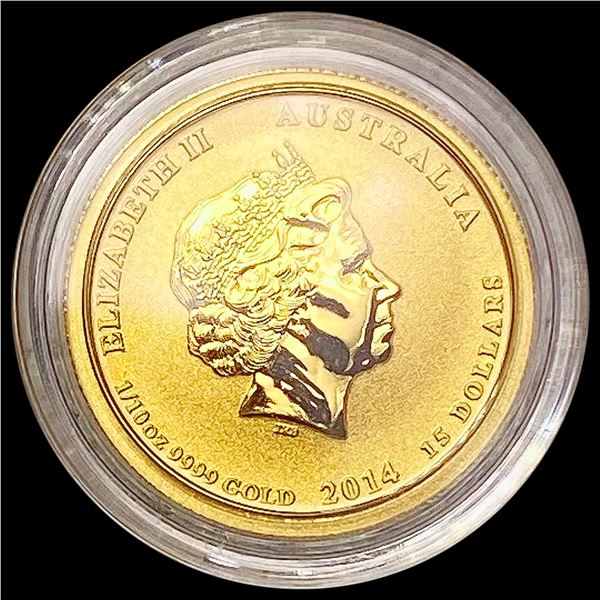 2014 Australia 1/10oz Gold $15 GEM PROOF