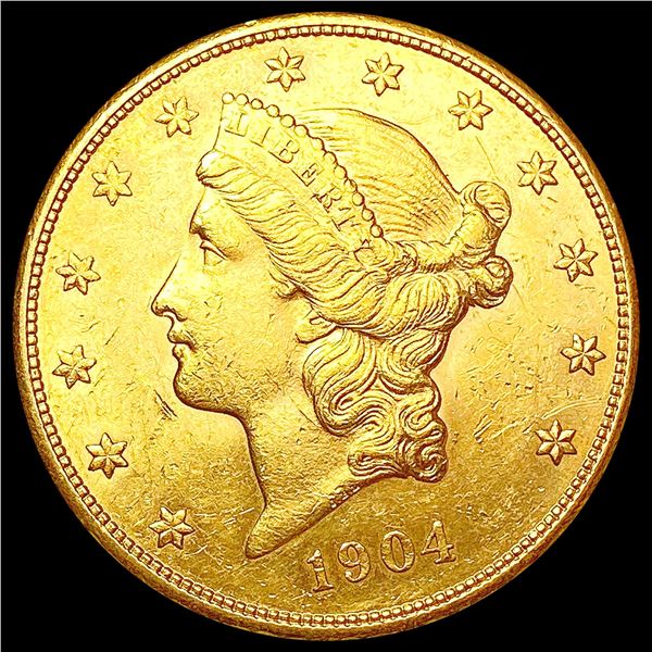 1904-S $20 Gold Double Eagle CHOICE AU