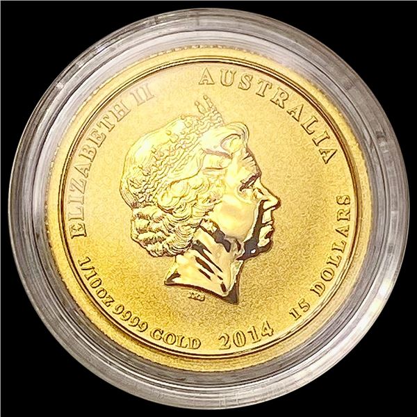 2014 Australia 1/10oz Gold $15 GEM PROOF