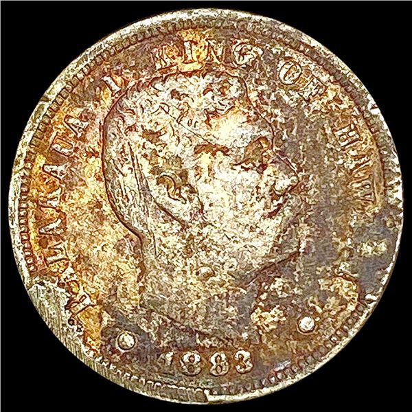 1883 Kingdom of Hawaii Dime NEARLY UNCIRCULATED