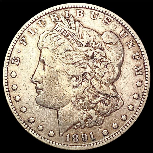 1891-CC Morgan Silver Dollar LIGHTLY CIRCULATED